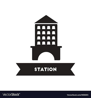Flat icon in black and white style building vector image