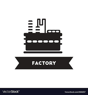Flat icon in black and white style building vector image