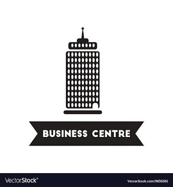 Flat icon in black and white style building vector image