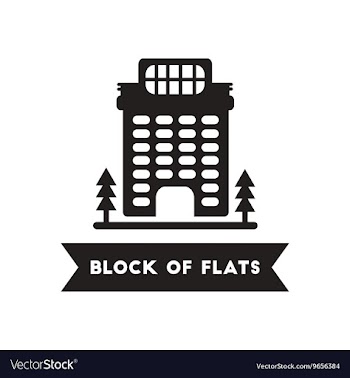 Flat icon in black and white style building vector image