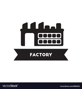 Flat icon in black and white style building vector image
