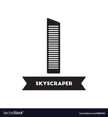 Flat icon in black and white style building vector image