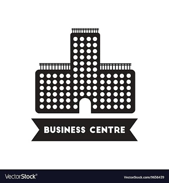 Flat icon in black and white style building vector image