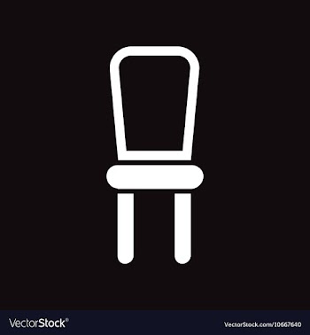 Flat icon in black and white style chair vector image