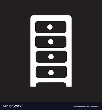 Flat icon in black and white style chest of vector image