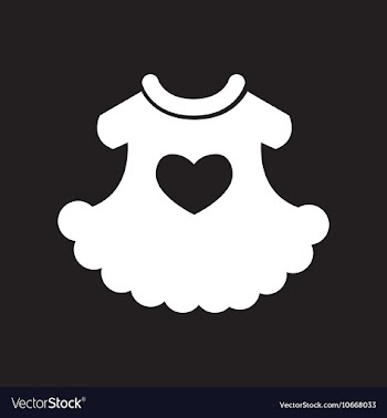 Flat icon in black and white style child dress vector image