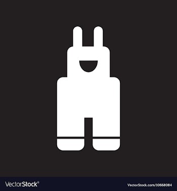 Flat icon in black and white style children pants vector image