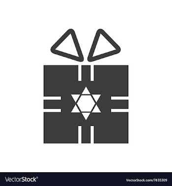 Flat icon in black and white style Christmas gift vector image