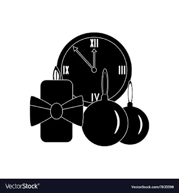 Flat icon in black and white style Christmas vector image