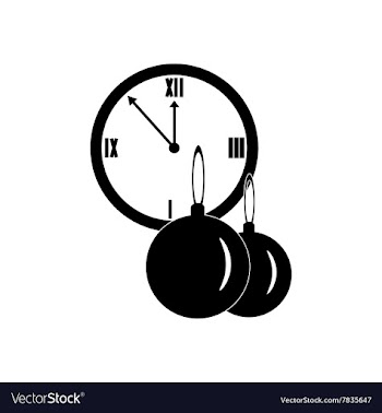 Flat icon in black and white style Christmas vector image
