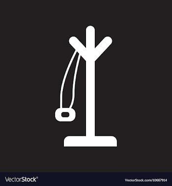 Flat icon in black and white style Coat hanger vector image