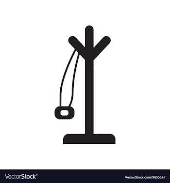 Flat icon in black and white style Coat hanger vector image