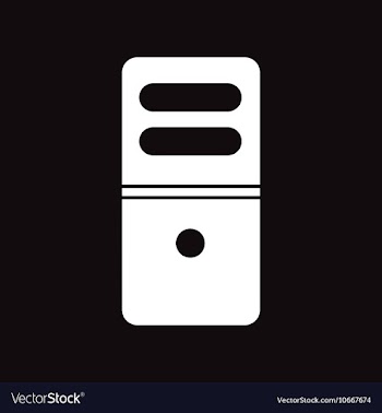 Flat icon in black and white style computer vector image
