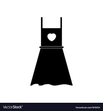 Flat icon in black and white style dress vector image