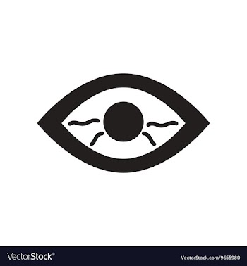 Flat icon in black and white style eye problems vector image
