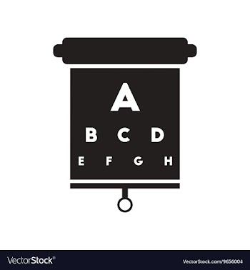 Flat icon in black and white style eyesight check vector image