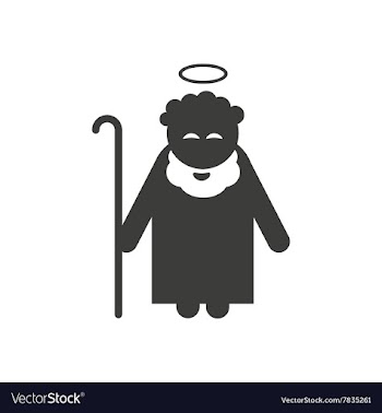 Flat icon in black and white style father Jesus vector image