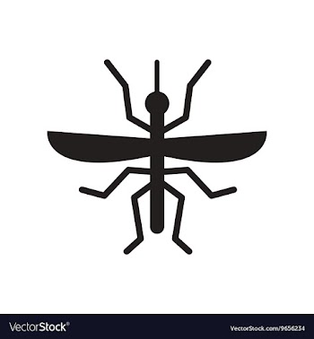 Flat icon in black and white style flying beetle vector image