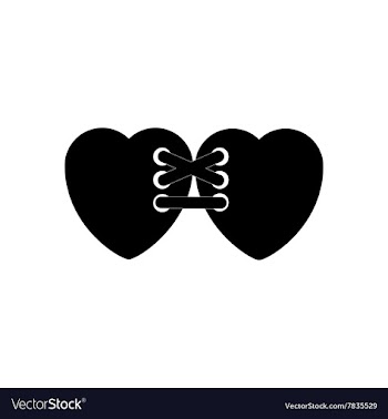 Flat icon in black and white style hearts vector image