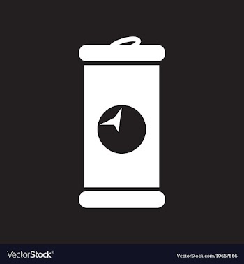Flat icon in black and white style iron barrel vector image