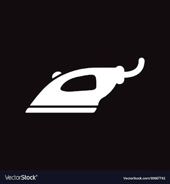 Flat icon in black and white style iron vector image