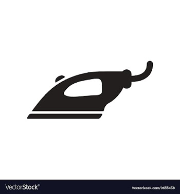 Flat icon in black and white style iron vector image