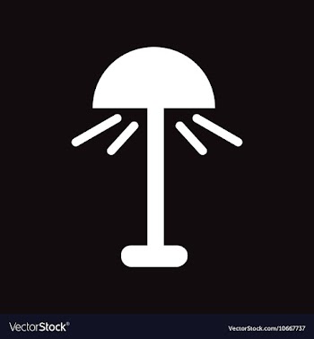 Flat icon in black and white style lamp vector image