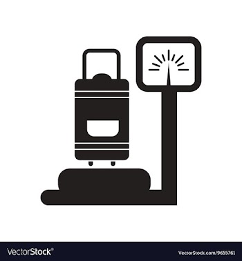 Flat icon in black and white style Luggage vector image