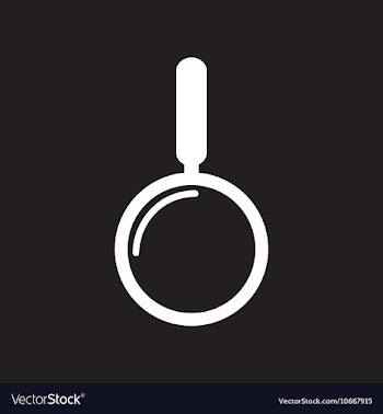 Flat icon in black and white style magnifying vector image