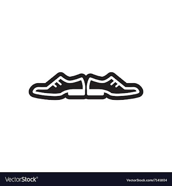 Flat icon in black and white style male shoes vector image