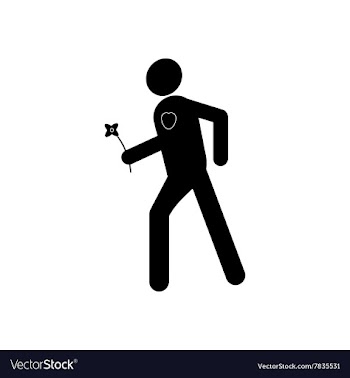 Flat icon in black and white style man in love vector image