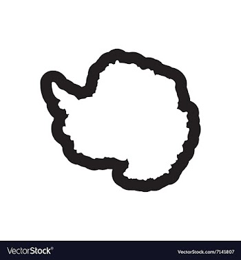 Flat icon in black and white style map Arctic vector image