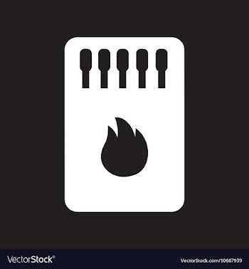 Flat icon in black and white style Matchbox and vector image