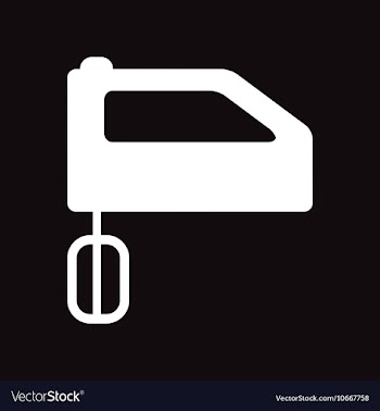 Flat icon in black and white style mixer vector image