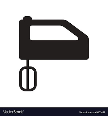 Flat icon in black and white style mixer vector image