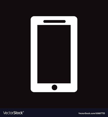 Flat icon in black and white style mobile phone vector image