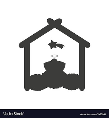 Flat icon in black and white style newborn Jesus vector image