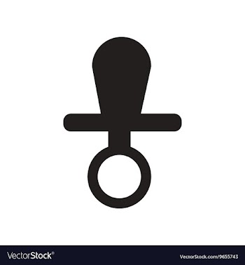 Flat icon in black and white style nipple children vector image