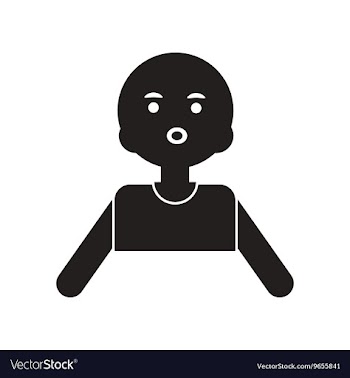 Flat icon in black and white style pale man vector image
