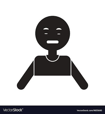 Flat icon in black and white style pale man vector image