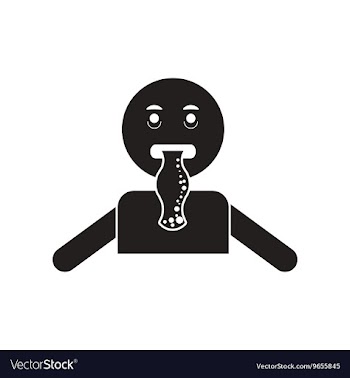 Flat icon in black and white style people nausea vector image