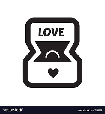 Flat icon in black and white style Ring box vector image