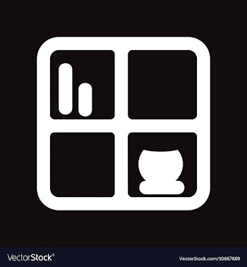 Flat icon in black and white style shelf vector image