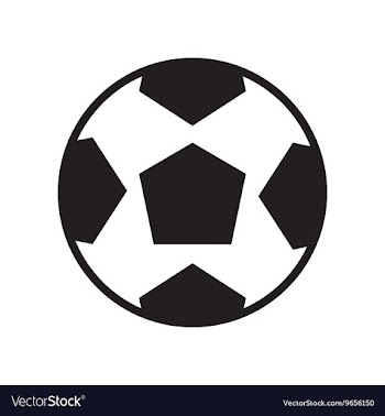 Flat icon in black and white style soccer ball vector image