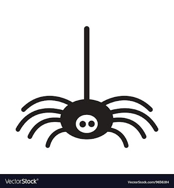 Flat icon in black and white style spider insect vector image
