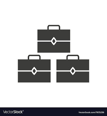 Flat icon in black and white style suitcases vector image
