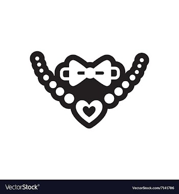 Flat icon in black and white style tie necklace vector image