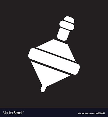 Flat icon in black and white style toy whirligig vector image