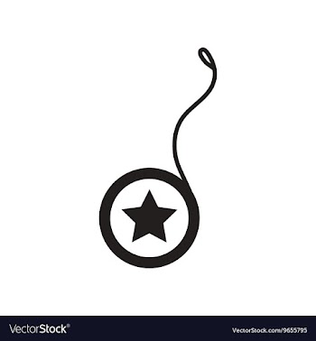 Flat icon in black and white style yo yo toy vector image