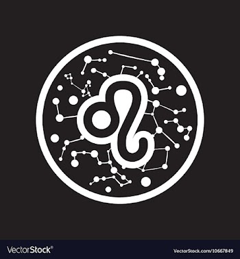 Flat icon in black and white style Zodiac sign Leo vector image